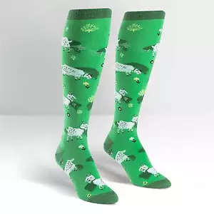 NWT SOCK IT TO ME FRESH OFF THE GOAT KNEE HIGH SOCKS DERBY STYLISH CUTE GRASS - Picture 1 of 1