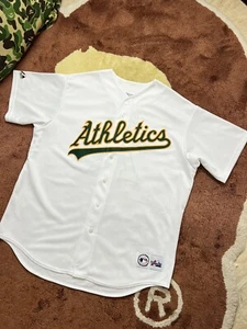 Vintage Majestic Oakland A’s Athletics Baseball Jersey Barry Zito White XL MLB - Picture 1 of 9