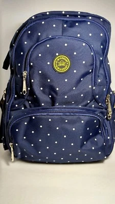 QiMiaoBaBy MOCHILA DE VIAJE BOLSA DE PAÑALES, AZUL MARINO con LUNARES BLANCOS, BEBÉ, NUEVO CON ETIQUETAS Foto 1 de 4