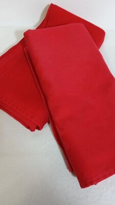 Tablecloths (2) Red, No Iron Preowned 42" Square - Image 1 of 4