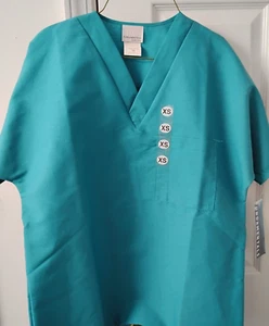 White Swan Fundamentals 1 Pocket Teal Green Scrub Top Size XS - NWT - Picture 1 of 1
