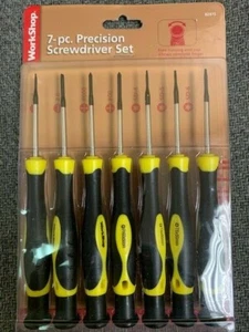 SCREWDRIVER SET WORKSHOP #82975 7 PIECE PRECISION W ROTATING HEAD - NEW - Picture 1 of 4