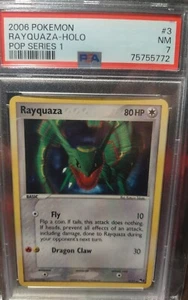 PSA 7 Pokemon RAYQUAZA Holo Rare POP Series 1 #3/17 Nintendo Promo - Picture 1 of 3