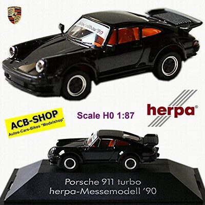 Porsche 911 Turbo Modello G Tipo 930 Coupè 1974-89 Nero 1:87 Herpa - Immagine 1 di 4