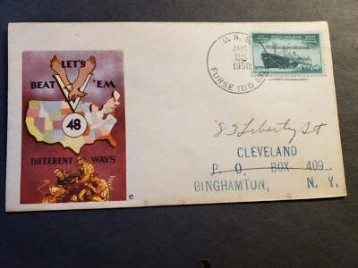 Destroyer USS FURSE DD-882 Naval Cover 1950 PATRIOTIC MINKUS Cachet - Image 1 of 2