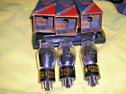 3 NOS & Tested GE 6AE5G  Tubes  -Same Construction