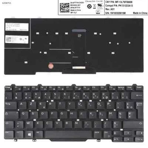 FR Laptop Keyboard for DELL Latitude 3340 3350 Black without Frame - Picture 1 of 5