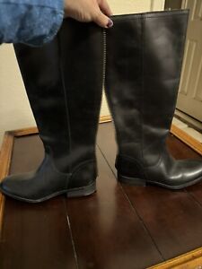 Frye & Co. Women’s Size 8.5 Black Zip Knee High Fashion Boots Style 8014201