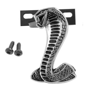1994-2004 Mustang & Cobra Grille Front Emblem - Left Facing Snake with Hardware - Picture 1 of 2