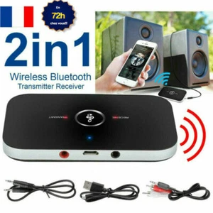Émetteur et récepteur Bluetooth 2 en 1 Adaptateur audio sans fil Aux 3,5 mm FR - Zdjęcie 1 z 9