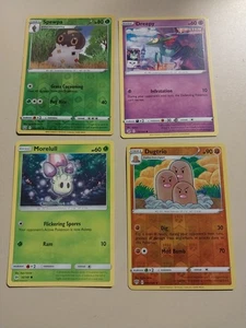 4 pokemon cards- dreepy, dugtrio, spewpa, morelull - Picture 1 of 6