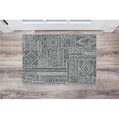 Linon Washable Kylen Polyester 2'x3' Rug in Ivory - Image 1 of 4