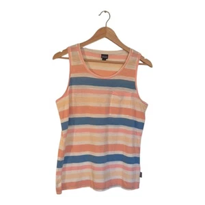 Patagonia Vest Womens  Cool Hiking Trail Outdoors Vest Size UK 14 Striped  - Picture 1 of 7