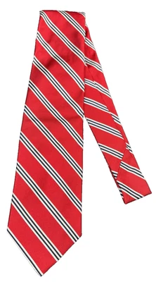 Brooks Brothers Tie REPP 100% Silk Makers Red Black White Striped Designer NEW - Image 1 of 4