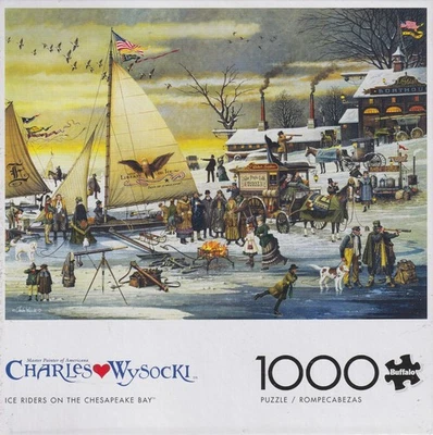 Rompecabezas Charles Wysocki Buffalo Games Ice Riders en la bahía de Chesapeake Nuevo en caja Foto 1 de 4