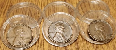 Year End Bonus: Vintage 1947, 1948, 1949 RARE No Mint Mark Wheat 3-Penny Set - Image 1 of 2