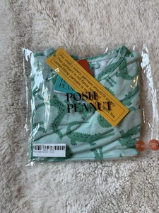 Posh Peanut Crocodile Smiles Classic Pajama Set 2 Piece 3-4 Years NWT - Picture 1 of 3