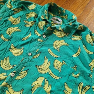 Tipsy Elves Kurzarm Knopfleiste Banane Wimsy 2XL All Over Print AOP - Bild 1 von 8