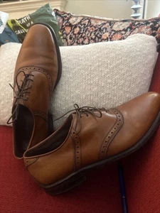 Allen Edmonds Polo Sillín Oxford Zapato de Vestir Para Hombre EE. UU. 11 C Café Marrón Cuero - Imagen 1 de 10