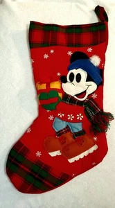 Disney Mickey Mouse Medias de Navidad Hinchadas 3D Zapatos Paquete Bufanda Nuevo sin Etiquetas - Imagen 1 de 4