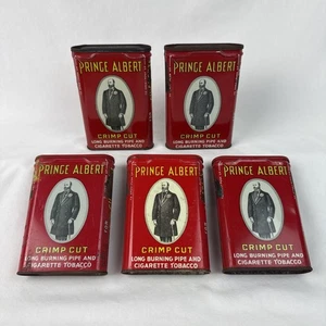 Vintage Prince Albert Crimp Cut Flat Pocket Tobacco Empty Tins - Lot of 5 - Picture 1 of 8