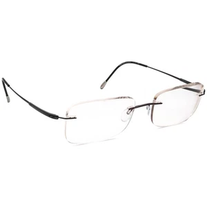 Silhouette Eyeglasses 7710 40 6055 Dark Gunmetal Rimless Frame Austria 54-19 140 - Picture 1 of 6