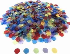 YH Poker 1000 Bingo Chips Marcatori Gettoni - Dischi Plastica Chip Colore Misto - Foto 1 di 6