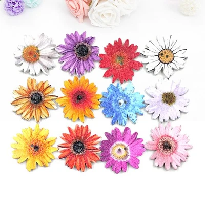  50Pcs Single Side Painting Buttons Daisy Flower Fastener DIY Clothes Buckles - Image 1 of 4