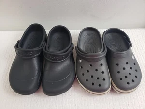 (JL) Crocs Crocband Clogs Womens Size 6 Atmosphere / Bistro Rubber Slip Lot of 2 - Picture 1 of 14