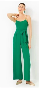 Tuta verde senza maniche Lilly Pulitzer Zemira nuova con etichette taglia 6 foglia di violino SOTTO $264 - Foto 1 di 7