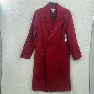 Nordstrom Rack Maroon Long Mantel Gr. S Neu mit Etikett - Bild 1 von 9