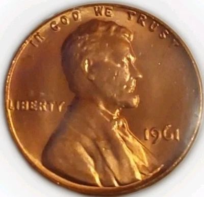 1961 P Lincoln Memorial Uncirculated RD Cent-Clean Nice Color Orig Roll FreePost - Image 1 of 4