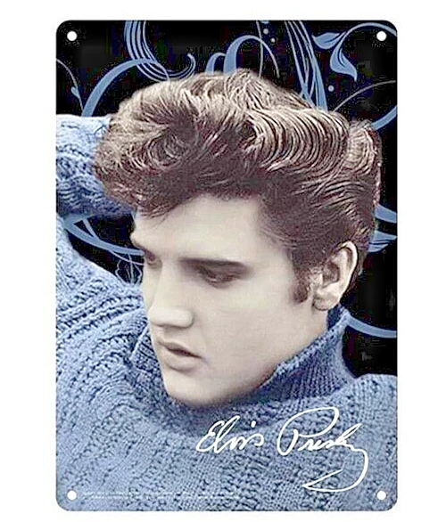 猫王普雷斯利标志 11.5 X 8 'The Sweater' 全天候铝制全新孟菲斯 — 第 1/1 张图片