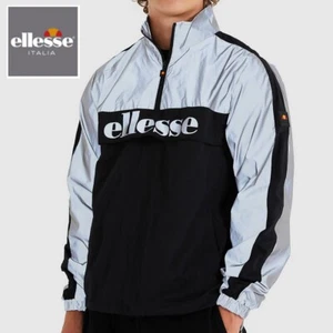 ellesse Lyran Jacket Coat Mens Track Pullover Black Tracksuit Rain Top Size NEW - Picture 1 of 16