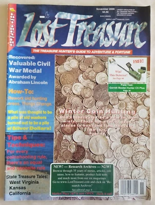 Lost Treasure Magazine November 2000 - Metal Detector - Civil War Tips Foto 1 de 3
