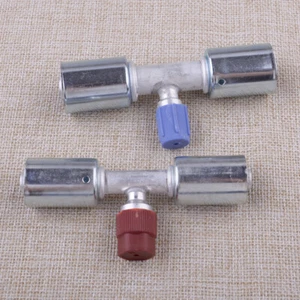 Beadlock AC Crimp Fittings Splice Straight #8 #10 R134a High Low PressurePort ut - Picture 1 of 6