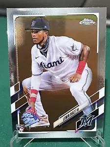 2021 Topps Chrome Base #83 Lewin Diaz - Miami Marlins RC - Picture 1 of 1
