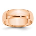 10k Rose Gold 6mm Round Wedding Band Ring Gift For Men Size 9.5