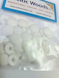 Paquete de 50 tapas de cabeza de tornillo Pozi blancas Bifix ajustadas a prensa Philips - Imagen 1 de 3