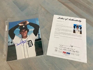 Original 8 x 10 Color Autograph Photo of Dave Rozema PSA/DNA w/LOA Tigers - Picture 1 of 4