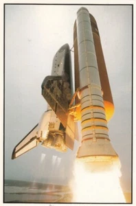 Launch of Space Shuttle CHALLENGER, Unusual View of the Orbiter; 4x6” Postcard - Picture 1 of 2