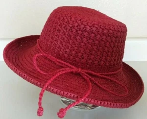SCALA COLLEZONE SOMBRERO ROJO ALA DE PAJA TALLA ÚNICA - Imagen 1 de 11