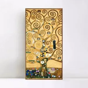 Framed Canvas Giclee Print Art Tree of Life by Gustav Klimt Wall Art 20"x40" - Picture 1 of 8