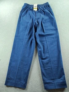 Alfred Dunner Women's Pants Blue Sz 14P Pull On Elastic Waist High Rise Stretch - Picture 1 of 12