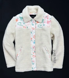 Coach Blocked Floral Sherpa Jacket Coat C8766. Size Medium-Cream Faux Fur - Picture 1 of 9