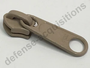 Deslizante de tracción de cremallera MilSpec talla 9 YKK usado para cinta de bobina de nailon #9 CF BRONCEADO - Imagen 1 de 6