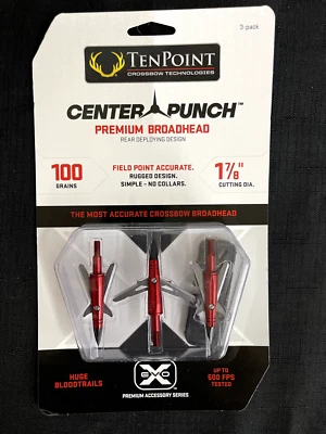 TenPoint EVO-X CenterPunch Broadhead 3 Pack BRAND NEW - Image 1 of 4