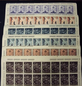 1967 CITTA' DEL VATICANO FOGLI INTEGRI SOGGETTI VARI POSTA AEREA 6 VALORI MNH** - Picture 1 of 1