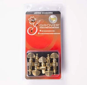 Grover 121G5 Planetary Geared Banjo Pegs. Set of 5, Gold with metal buttons - Picture 1 of 2