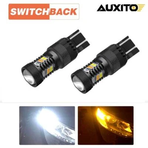 2x Switchback 7443 LED Turn Signal Lights for Chevrolet Silverado 1500 2014-2018 - Picture 1 of 8